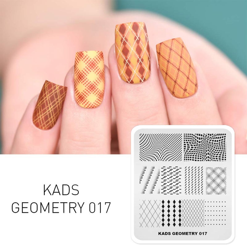 KADS Nail Art Stamping Plates Set Image Template Stencils Pattern with Stamping Plates Holder Case Organizer (GE017) - Image 2